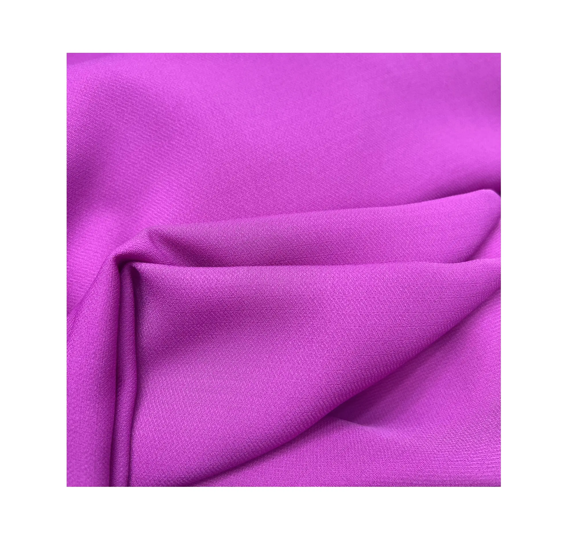 Hot Pink crepe satin chiffon fabric for dress robe