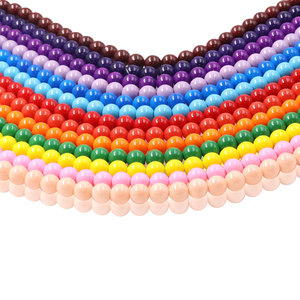 10mm Stock Vente Coloré <span class=keywords><strong>Peinture</strong></span> Verre Bracelet Perles Fabrication De Bijoux Pierre Synthétique Naturelle Personnalisé Rouge Mélange Couleur Accessoire - Product Image 3