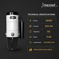 Système d'aspiration centralisée Ametek Motor, électrique, métallique, sec, 1800W, 625AW, haute aspiration pour toute la maison, villa, 700m