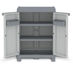 TERRY - 1002569 Armoire d'extérieur 2 portes 70x43,8x97,6 - 2 étagères intérieures réglables-2 bacs-EAN 8005646025693 CABINETS - Product Image 3