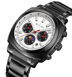 Montre en métal originale SKMEI 9360, <span class=keywords><strong>cadeau</strong></span> pour <span class=keywords><strong>homme</strong></span>, boîte personnalisée, montres occidentales en acier inoxydable de designer, prix avantageux - Product Image 3