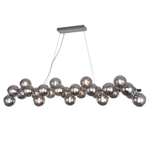 Lampada <span class=keywords><strong>a</strong></span> sfera moderna lampada <span class=keywords><strong>a</strong></span> <span class=keywords><strong>sospensione</strong></span> lampadario lampada <span class=keywords><strong>da</strong></span> fumo G9 X 25 e illuminazione in metallo vetro per soggiorno <span class=keywords><strong>camera</strong></span> <span class=keywords><strong>da</strong></span> <span class=keywords><strong>letto</strong></span> - Product Image 1