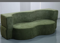 Modernes Gebogenes Grünes Komprimiertes Sofa Vakuumverpacktes Schaumstoffsofa Organische Wohnzimmermöbel Großhandel