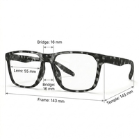 Lunettes de sport anti-lumière bleue rectangulaires personnalisées OEM pour hommes et femmes, idéales pour le temps devant les écrans au bureau, durables, option TR90 K502-07, faible MOQ