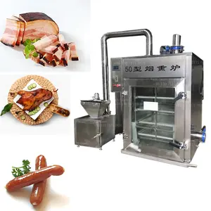 상업 고기 흡연 오븐 물고기 훈제 용광로 돼지 고기 훈제 소시지 흡연자 기계 판매