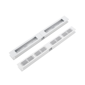 Grille de ventilation rectangulaire en alliage d'aluminium perforé double couche pour armoire plate, dissipation thermique, design minimaliste - Product Image 1