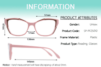 Lunettes de lecture unisexe Shoneray 2026 nouvelle tendance, monture œil de chat anti-lumière bleue, verres transparents en PC, design confortable