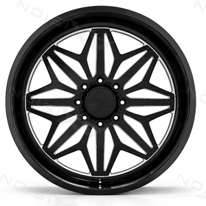 Jantes forgées sur mesure 24, 28, 30 pouces 6x139.7 8x170 noires usinées style KG1 à déport profond pour Silverado Sierra Ford F-250 pour véhicules surélevés - Product Image 3
