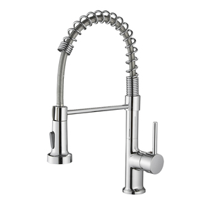 Brass Kitchen Cabinets Taps Single Handle Pull Out 2 Function Sprayer Pull <b>Down</b> Spring Kitchen Tap AT9884DX Pull Out Spray Flexi - Product Image 3