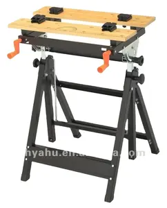 Portable Wood Bench Foldable Workbench Work Clamping Folding Worktop Table