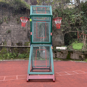 Basketball Training Net <b>Frame</b> With Rim Carbon Steel Spray <b>Paint</b> All Seasons Outdoor Practice Equipment - Product Image 2