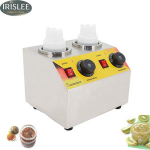 Chauffe-biberon commercial en acier inoxydable 3 bouteilles pour sauce au chocolat, au fromage, au beurre et aux huîtres - Product Image 1