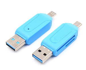 FYX Stock 2 en 1 USB 2.0 OTG lecteur de carte mémoire universel Micro USB TF lecteur de carte <span class=keywords><strong>SD</strong></span> pour téléphone ordinateur portable - Product Image 4