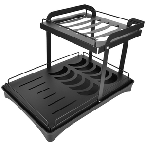 Dish Racks Rack 2022 Hot Sale 2 Tier Dish Racks Home Kitchen Dish Bowl Cups Spoon Storage Rack