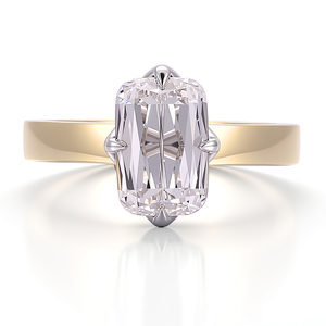 Anillos de Joyería de Moda de Oro Sólido Real de 10k, 14k y 18k con Diamantes de Corte Esmeralda de 3 Quilates con Certificación IGI, Personalizados, Alta Joyería para Mujeres y Hombres - Product Image 2