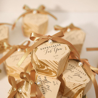 Hexagon Hochzeit Süßigkeiten Gunst Geschenk Praline Candy Geschenkt üte Hochzeit Gunst Box Papier Perle Hochzeit Rückkehr Geschenk Favor Box