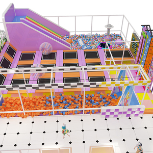 Équipement de terrain de jeu intérieur en plastique sur mesure pour enfants, thème macaron, grande capacité, parc d'attractions - Product Image 4