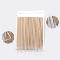 Coton-tige à tête unique pour sourcils tatoués, sourcils teintés, lèvres décolorées, petit coton-tige de maquillage, coton-tige à pointe en bois pour le nettoyage