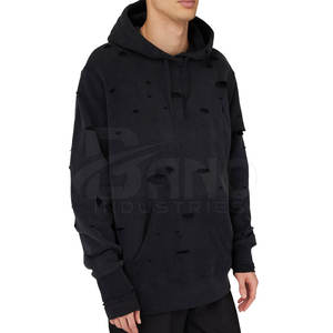 Diseño personalizado algodón poliéster hecho sudaderas con capucha desgastadas peso ligero calidad superior sudaderas con capucha desgastadas para los hombres - Product Image 3