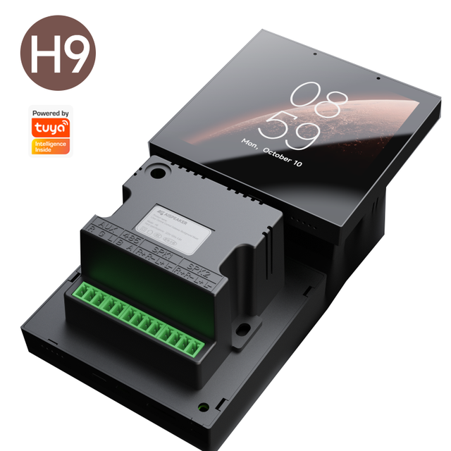 Smart Home Automation Control Panel Gateway ZigBee3.0 Wi-Fi for Music Playback Flip Design Touch Screen Operated