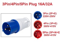 Connecteur industriel 3P + N + E 5Pin 32A, connecteur de scène 5Pin 32A, connecteur de couple industriel puissant 32A haute puissance 5Pin