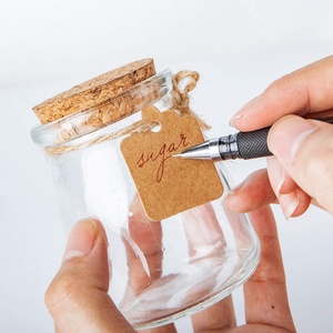 Rỗng sữa chua container vuông bánh Jar mini nhỏ 4oz 100ml sữa Thủy Tinh Sữa chai lọ với nút chai - Product Image 5