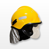 Casque de pompier certifié CE avec visière transparente et cache-cou ignifuge pour les opérations de sauvetage