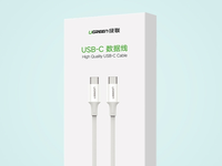 Kabel Pengisian Cepat US300 Dual USB-C ke Type-C PD100W Bahan TPE USB 2.0 Transfer Data 480Mbps untuk Tablet Laptop Mobil