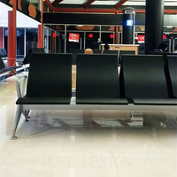 Chaises d'attente en acier inoxydable pour hôtels, hôpitaux, gares, stations de métro et aéroports - Mobilier commercial