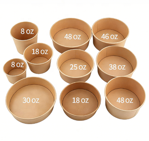 Caja Rectangular de Papel Kraft Desechable para Alimentos, con Impresión de Logotipo Personalizado Disponible, Libre de PFAS y BPA, Tapa Reciclable, para <span class=keywords><strong>Comida</strong></span> Rápida - Product Image 3