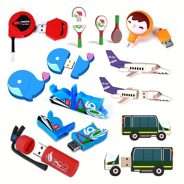 Personalized Design 3D Shape Logo Pvc Cartoon 32Gb 64Gb Pen Pendrive Memory Stick Custom Usb Flash Drive