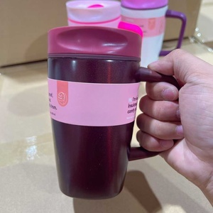 Tazza <span class=keywords><strong>da</strong></span> <span class=keywords><strong>Caffè</strong></span> in Acciaio Inox a Doppia Parete <span class=keywords><strong>da</strong></span> 12oz <span class=keywords><strong>con</strong></span> Manico, Tumbler Isolato Antigoccia, Tazze <span class=keywords><strong>da</strong></span> <span class=keywords><strong>Caffè</strong></span> per Auto <span class=keywords><strong>con</strong></span> Coperchio Scorrevole - Product Image 1