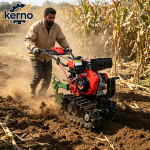 Cultivadora Rotativa de Orugas Diésel de 9hp de Buena Calidad para Uso Agrícola en Arado y Excavación de Zanjas - Product Image 1