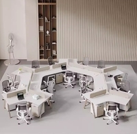 Mobilier de bureau et cloison centre d'appels partenaire Open 4 station bureau bureau cabine moderne table de bureau avec tiroir