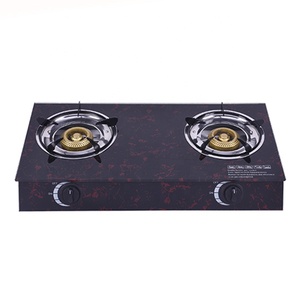 Nueva estufa de <span class=keywords><strong>gas</strong></span> con 2 quemadores, panel de vidrio portátil, <span class=keywords><strong>encimera</strong></span> de encendido electrónico de impresión CE, utensilios de cocina para uso doméstico - Product Image 1