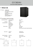 Subwoofer actif haute puissance GOOERMI MC-18SA 18 pouces 1000W, enceinte de basses professionnelle pour scène avec DSP intégré