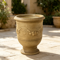 Ukiran Pola / Vas Bunga Plastik, Pot Tanaman Luar Ruangan, Vaso De Planta Para Jardim