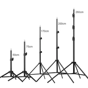 Adjustable Tripod Stand 50cm/75cm/110cm/170cm/200cm/260cm/280cm Aluminum Stand Camera Phone Light Trepied