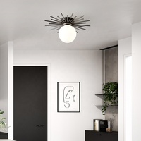 Art Sun Nordic Modern, plafonnier LED à télécommande avec lumière blanche chaude 3000K pour la décoration du salon, de la salle à manger et de la chambre à coucher