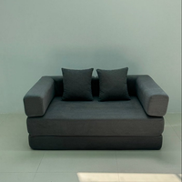 Divano Letto Modulare Semplice e Moderno in Corduroy, Confortevole ed Ecologico, per Hotel e Villa, con Rivestimento Rimovibile e Sezioni Pieghevoli per Spazi Piccoli