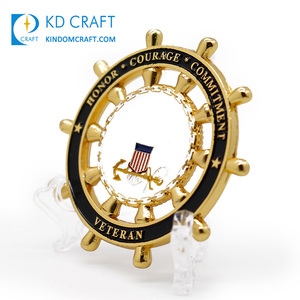 Vente en gros chine métal laiton estampage or argent double placage nouveauté pièce pour collection - Product Image 6