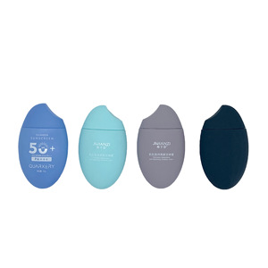 Plastic Egg Shaped Bottle Factory Supply High Quality 50ml Plastic Egg Shaped Sunscreen Bottle 60ml Sunblock Bottle