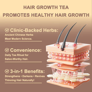 ヘアリバイバルティーヘルス天然有機ハーブは根を強化します暗くし、脱毛を防ぎます - Product Image 4