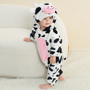 MICHLEY Tuta Intera Primaverile da Bambino a Forma di Animale 0-3 Anni Pagliaccetto per Bambini con Doppia Cerniera Costume da Casa per Neonata - Product Image 3