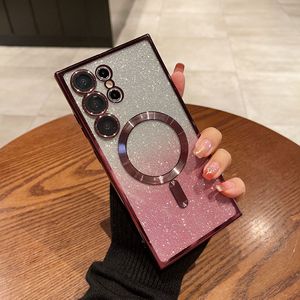 Custodia per Telefono con Ricarica Wireless Magnetica, Colore Sfumato Elettroplaccato con Glitter per <span class=keywords><strong>Samsung</strong></span> Galaxy S26 S25 S24 Ultra A17 A37 - Product Image 6