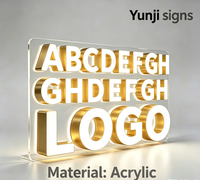 Lettres en acier inoxydable à éclairage frontal LED personnalisées, étanches IP65, pour les mariages, les boutiques, les bureaux, les bars, les centres commerciaux, les bâtiments résidentiels