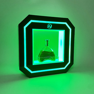 Led Illuminated Wine Holder Square Acrylic Green Party Serving Base For <b>Bar</b> Ktv - Product Image 1