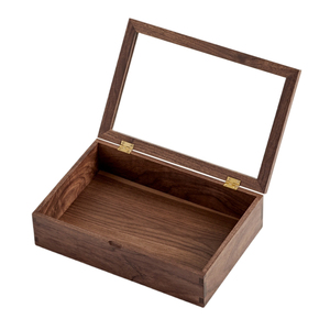 Boîte à bijoux <span class=keywords><strong>en</strong></span> <span class=keywords><strong>bois</strong></span> finition noyer, boîte de rangement avec couvercle à charnières, boîte cadeau pour bijoux - Product Image 2