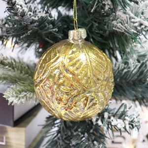 वैयक्तिकृत 8 सेमी सजावटी हैंगिंग आभूषण साफ़ गोल्डन लक्ज़री ग्लास क्रिसमस बॉल्स - Product Image 4