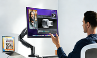 Support d'ordinateur portable Kaloc, vente directe d'usine, support de bureau réglable à rotation 360° avec pince de fixation, couleur violet